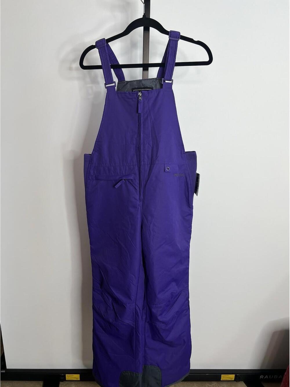 NWT Arctix Kids Insulated Snow Bib Overalls Purple Youth Large 14/16